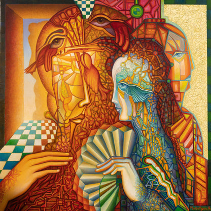 Colorful abstract artwork with intricate designs and patterns