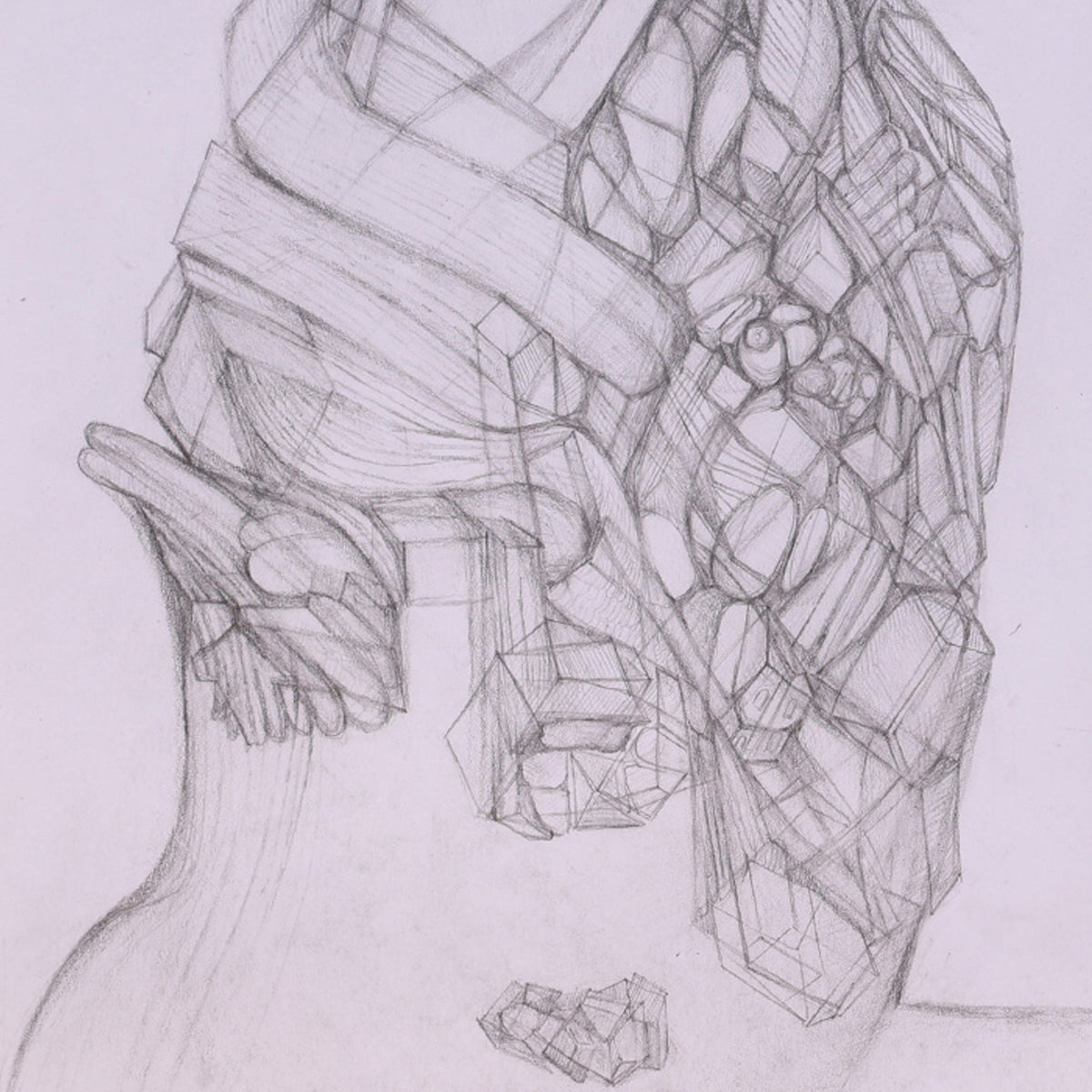 Geometric abstract drawing on a white background