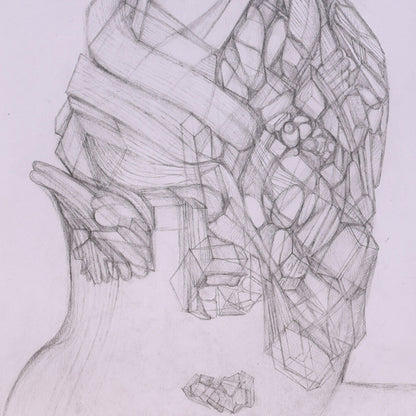 Geometric abstract drawing on a white background