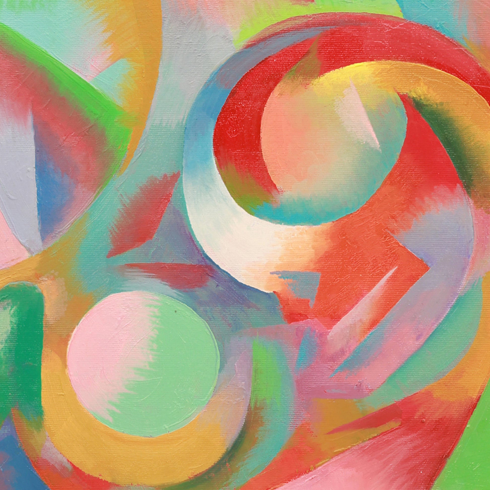 Abstract artwork with colorful swirling patterns